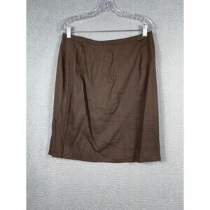 Finity Women's Brown Wool Skirt Size 14